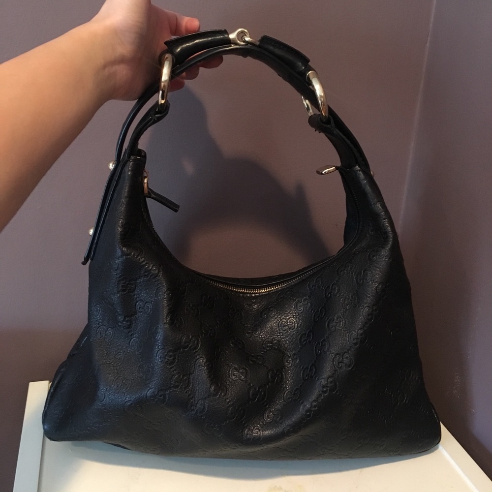 GUCCI Guccissima Horsebit Hobo